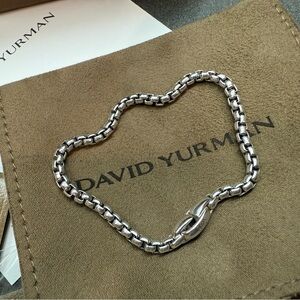 🔹 David Yurman
Men's Box Chain Bracelet in Sterling Silver,  Small / 2.7mm